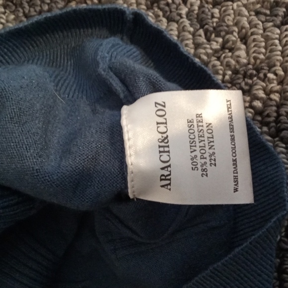 Arach&cloz V Neck Long Sleeve Sweater Viscose Blend Womens Large - Picture 4 of 9